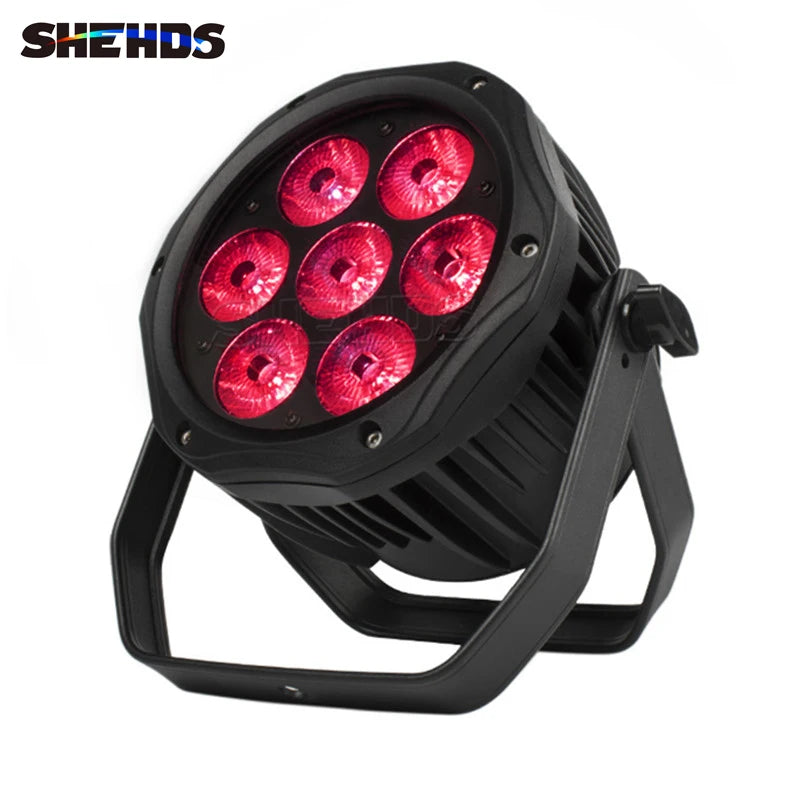 SHEHDS Waterproof LED Par7x18W 6in1 RGBWA+UV Light Outdoor IP65 DMX Effect Stage Professional DJ