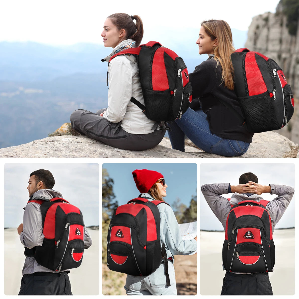50L Extra Large Backpack Travel,18.4" Laptop Backpack Casual Rucksack For Male Women College School Bags