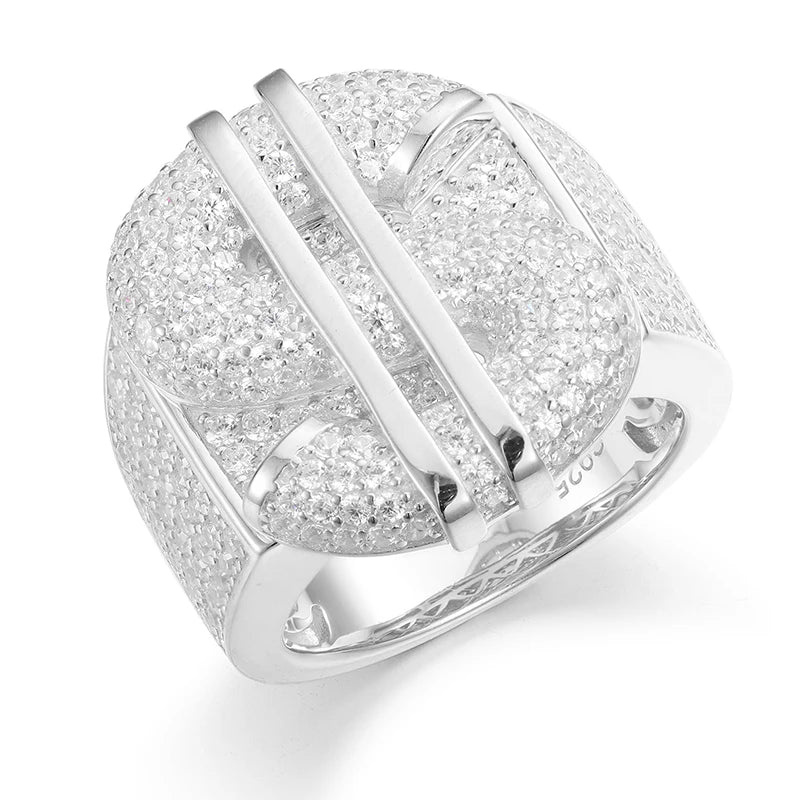 Unisex Baguette Moissanite Cross Rings S925 Jewelry