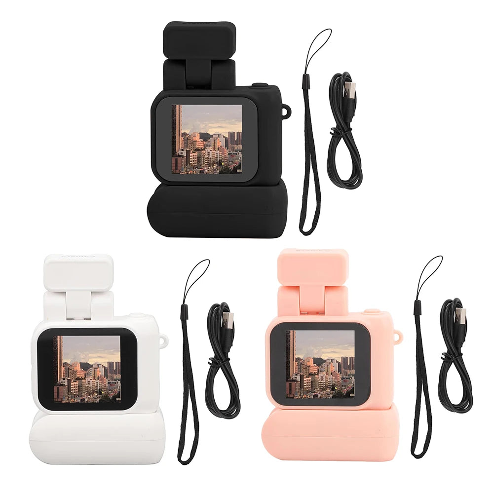 Mini Camera with Screen HD 1080P Portable Video Recorder with Flash Lamp and Battery Dock Digital Camera Small Camera