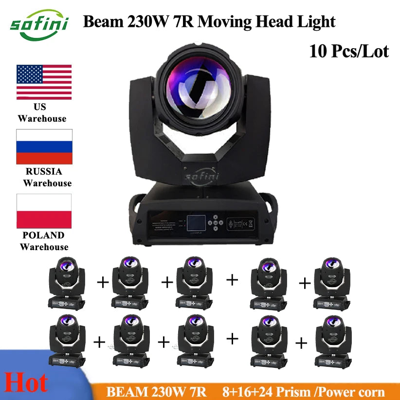 Beam 230 7R Moving Head Beam Sharpy 7R 230W Lyre Beam Light  For DJ Disco Stage Beam light Nightclub Parties Show Flightcase