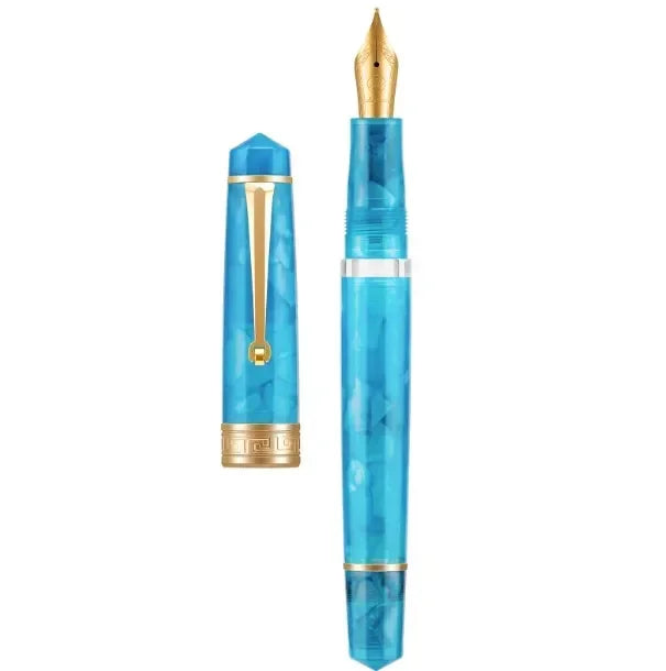 Asvine P20 Galaxy Resin Fountain Pen Piston Filling EF F M Nib Smooth Writing ink pens Office school supplies Gift Pen deep blue