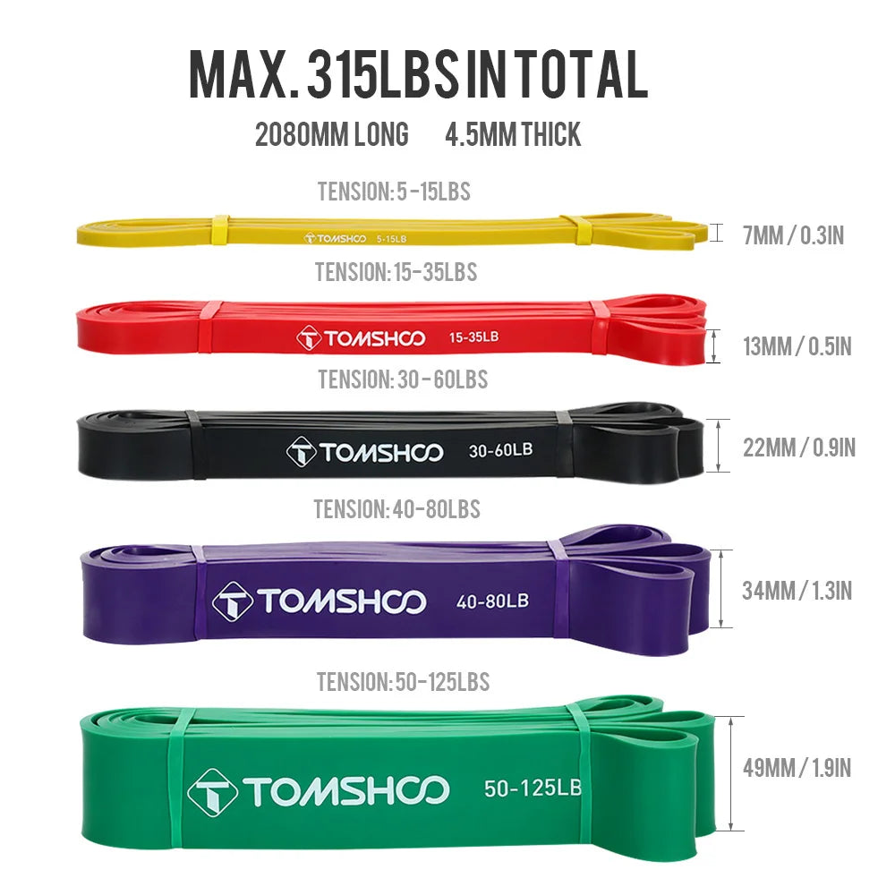 Resistance Powerlifting Bands with Door Anchor Handles