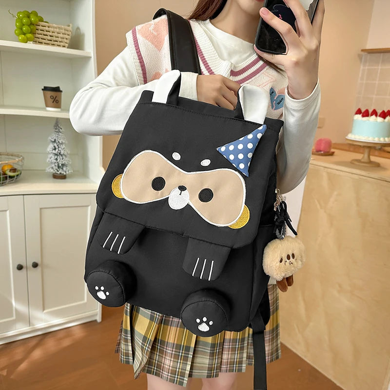 Cartoon Squirrel Backpack Cute Animal School Bag High-Capacity Laptop Bags Kawaii Book Bags Nylon Knapsack Daypack for Travel