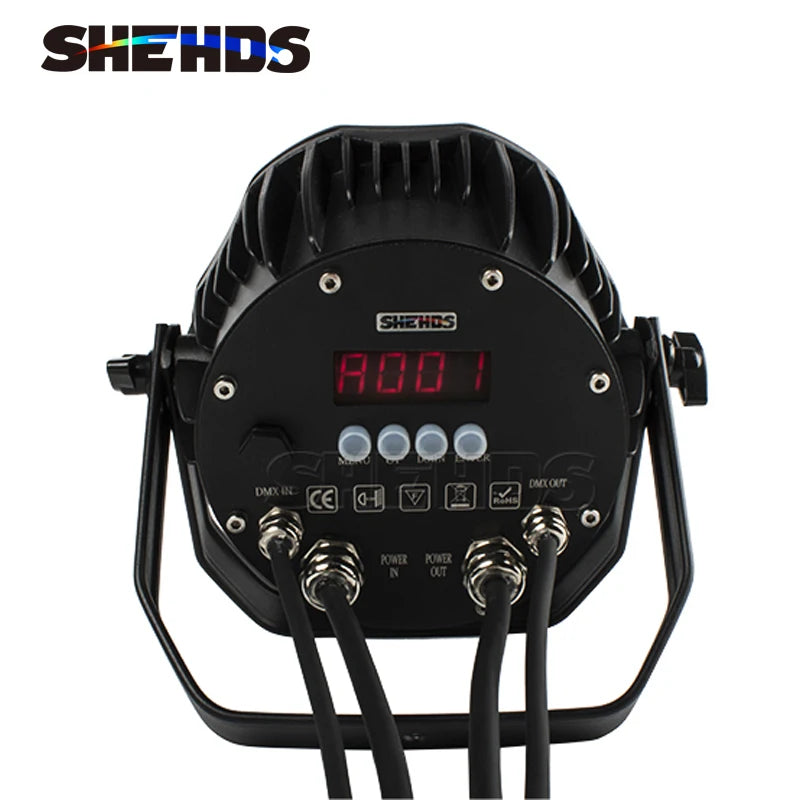 SHEHDS Waterproof LED Par7x18W 6in1 RGBWA+UV Light Outdoor IP65 DMX Effect Stage Professional DJ