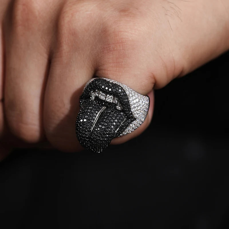 Mouth Rings Silver Moissanite For Men Jewelry