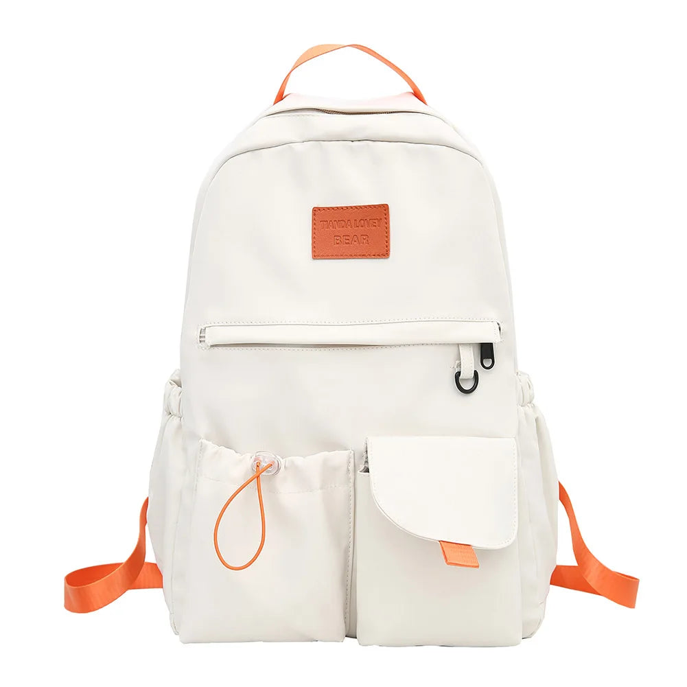 Casual Floral Prints Women Backpack Girls Bookbags Large Capacity Students School Bags Travel Backpack Mochilas with Pendants