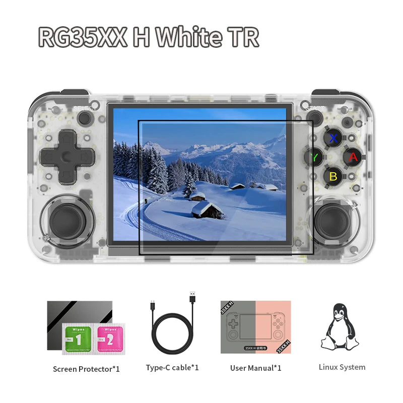 ANBERNIC RG35XX H Handheld Game Console 3.5-inch IPS Screen Linux H700 Retro Video Games Player 3300mAh 64G 5528 Classic Games