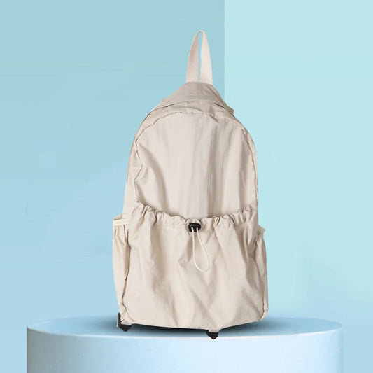 Ladies Backpack Nylon Fashion Women Middle Student Backpack Light Weight Large Capacity Portable Drawstring Teenage Girls Boys