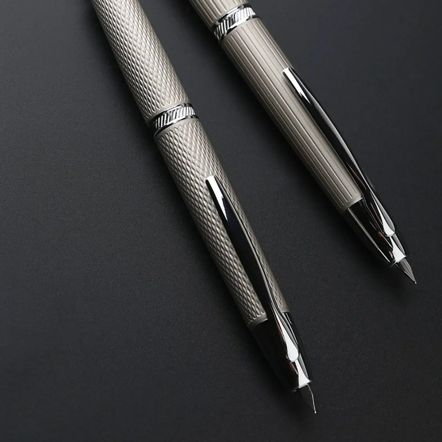 MOONMAN A1 AK1 Metal Press fountain pen Fish scale pattern design EF 0.4MM Nib writing ink pens school office supplies gifts pen