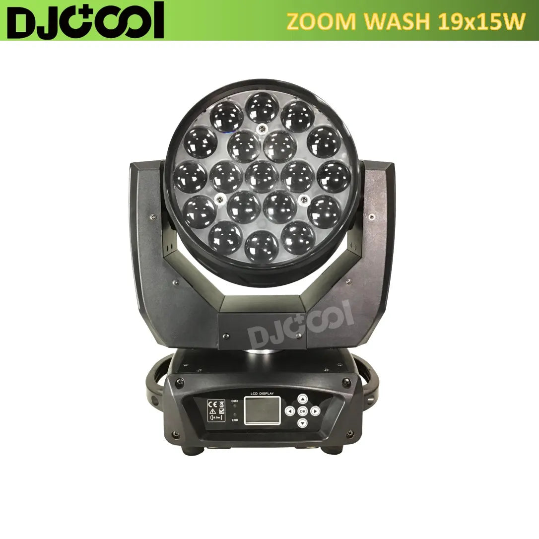 19x15W RGBW 4in1 Beam Wash Zoom or Only Flight Case LED Moving Head Light Professional Machine DMX512 DJ Bar Stage Lights Effect