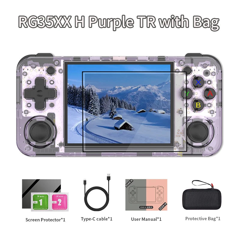 ANBERNIC RG35XX H Handheld Game Console 3.5-inch IPS Screen Linux H700 Retro Video Games Player 3300mAh 64G 5528 Classic Games