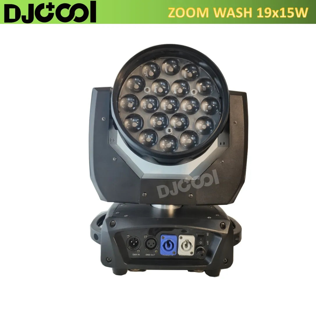 19x15W RGBW 4in1 Beam Wash Zoom or Only Flight Case LED Moving Head Light Professional Machine DMX512 DJ Bar Stage Lights Effect