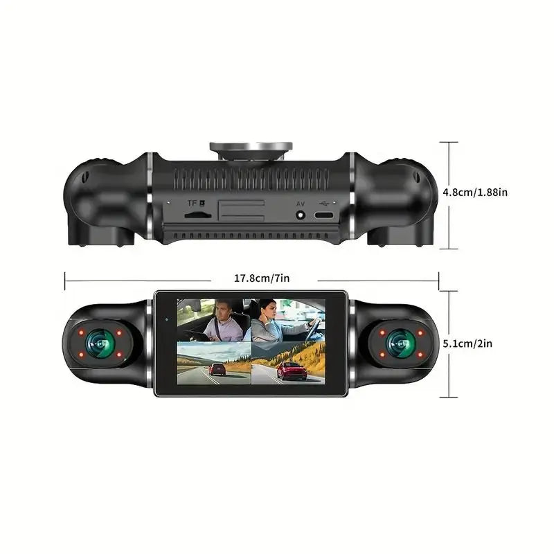 Car Camera 3 Inch Car Recorder Left And Right 4 Channels 4 Screens
