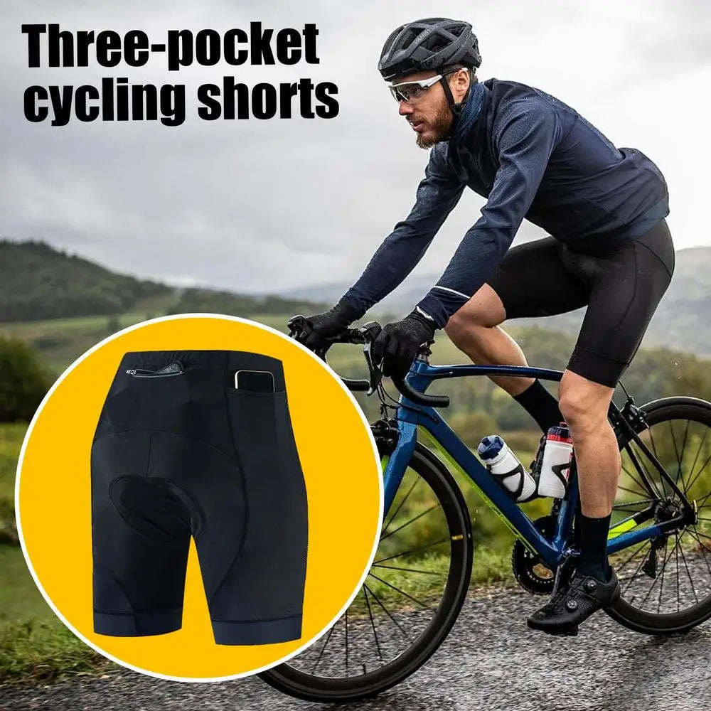Cycling Shorts For Men Biking Clothes With 3 Pockets Cycling Tights Breathable Pants For Cycling Motorcycle Driving Horse Riding