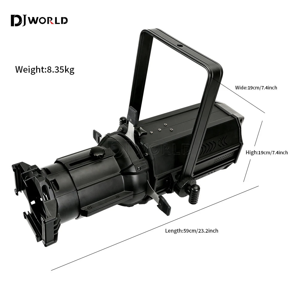 LED 250W Profile Leko Spotlight RGBW 4in1 Manual Cutting Stage Lighting Theater Wedding Catwalk Stage Professional DJ Equipment