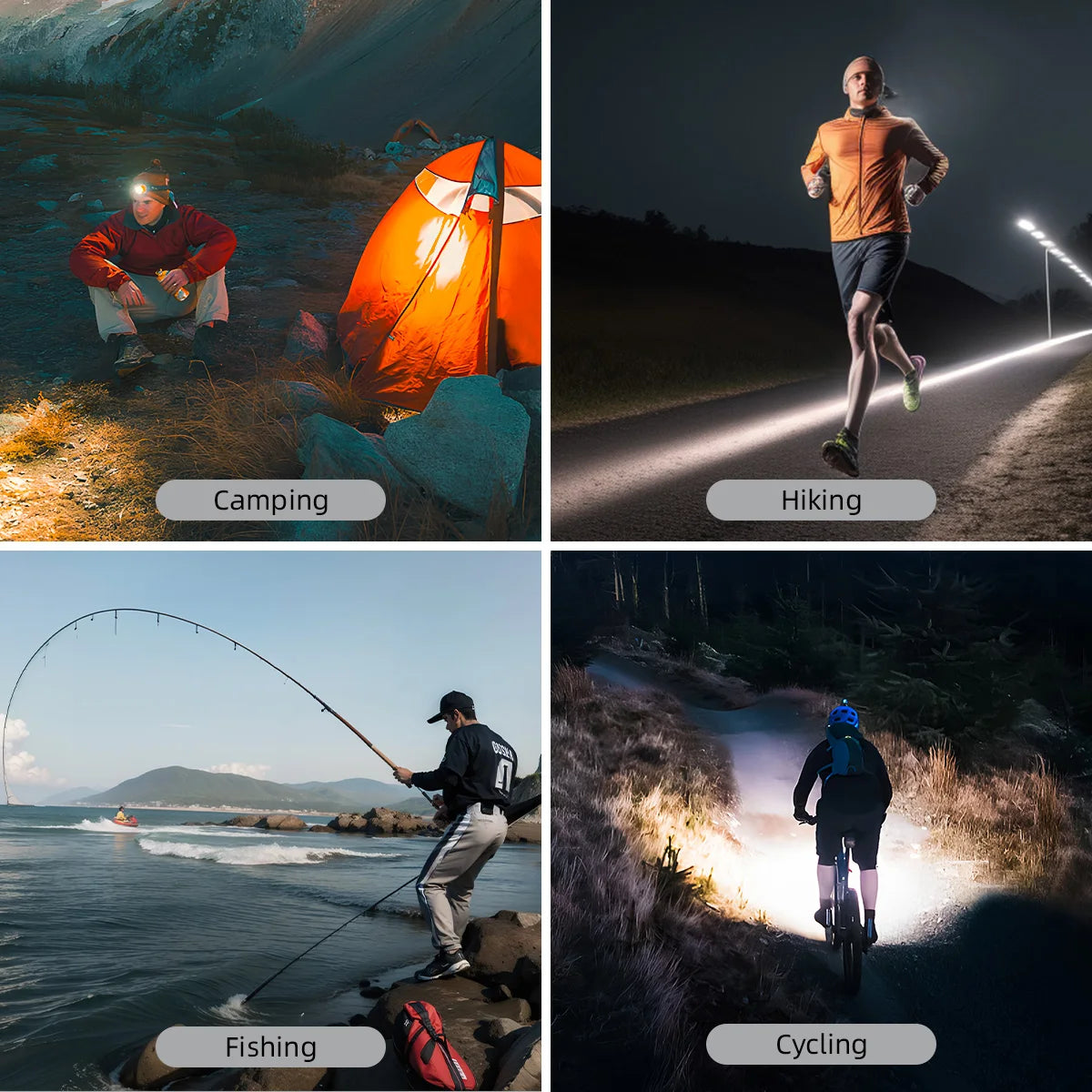 WARSUN Headlamp,Falcon 1500 Lumens, Aluminum Water Resistant