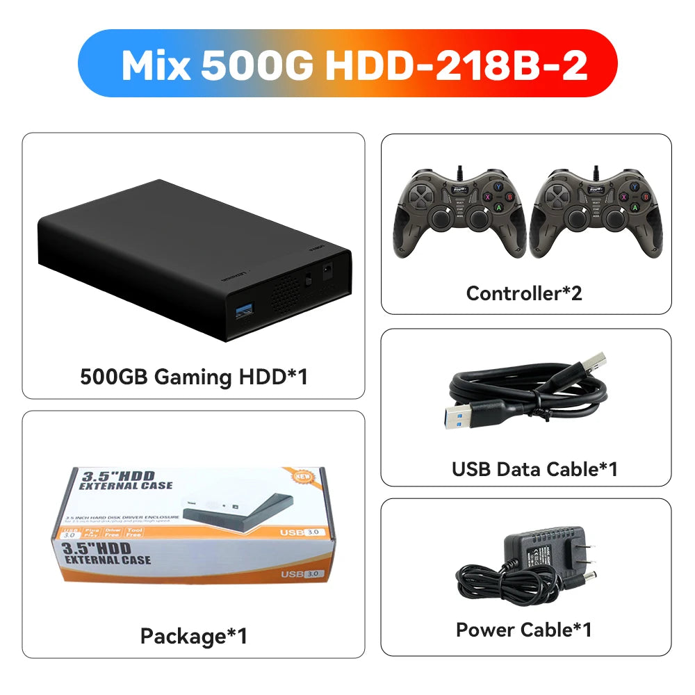 500GB Gaming HDD Retrobat & Launchbox Console with 38200+ Games