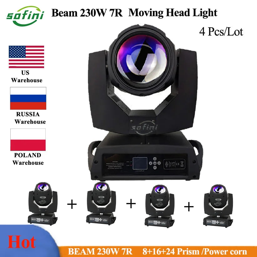 Beam 230 7R Moving Head Beam Sharpy 7R 230W Lyre Beam Light  For DJ Disco Stage Beam light Nightclub Parties Show Flightcase