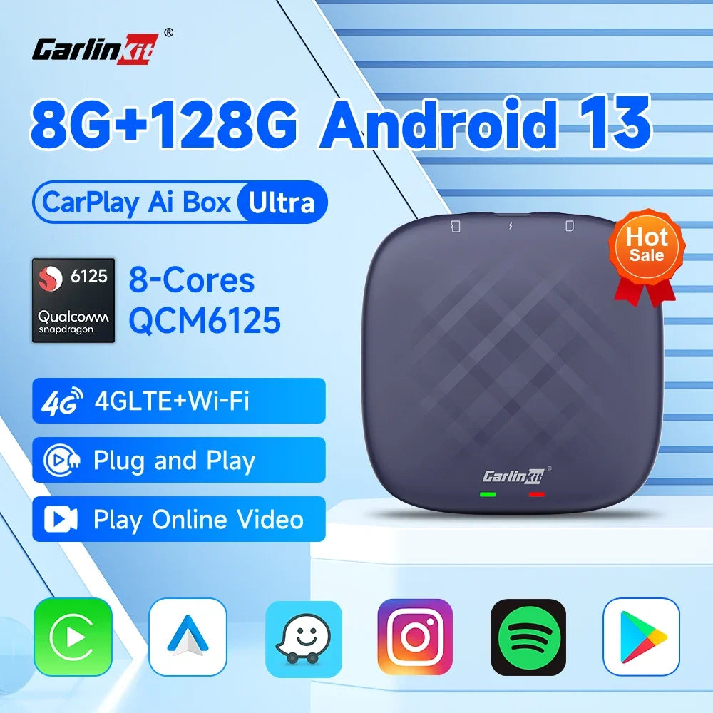 CarlinKit 8G+128G Android 13 CarPlay AI Box Upgrade
