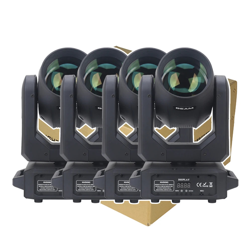 4Pcs/lot LED Moving Head Light 200W Beam+Spot+18 Rotating Prisms+Rainbow Effect Dj Dmx Stage Light Effect Light Disco Dj Bar