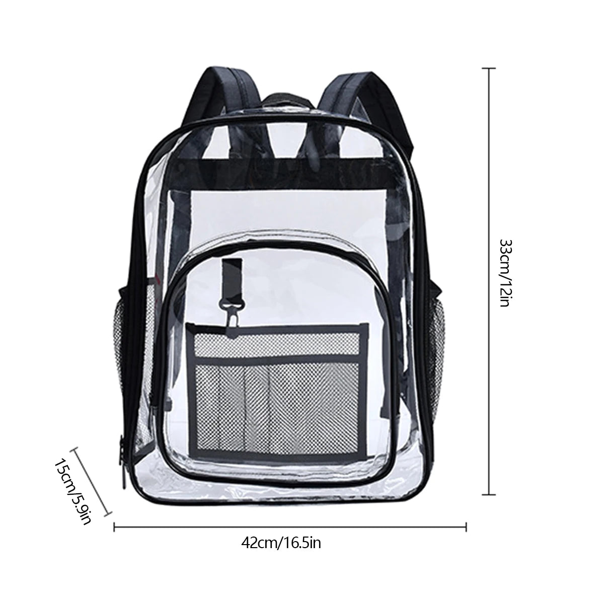 Fashion Transparent PVC Backpack Waterproof Women Backpacks Clear Backpacks for Teenagers Outdoor Sport Large Capacity Bag