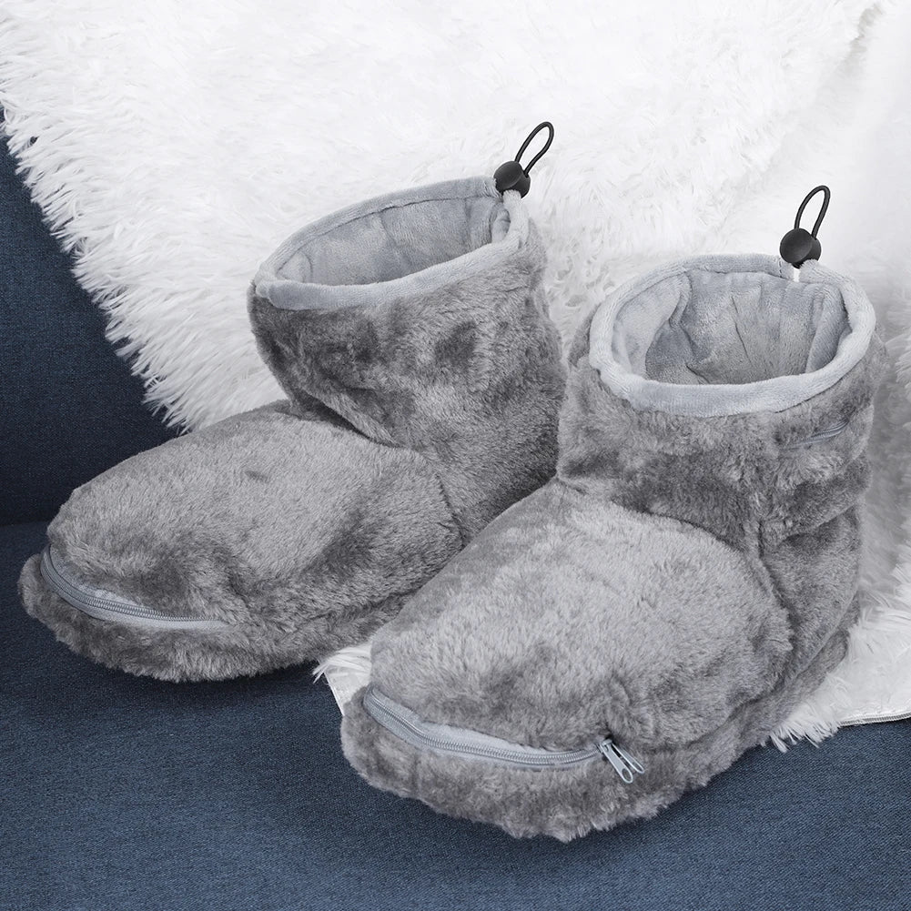 USB Heater Foot Shoes Plush Warm Electric Slippers Comfortable Feet Heated Shoes Electric Heated Shoes for Women Men
