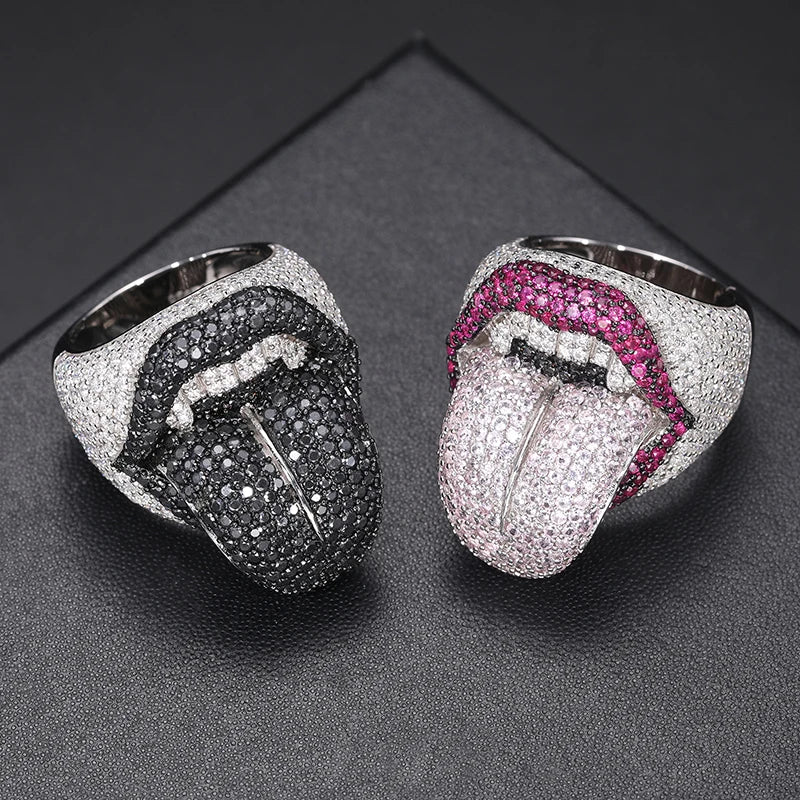 Mouth Rings Silver Moissanite For Men Jewelry