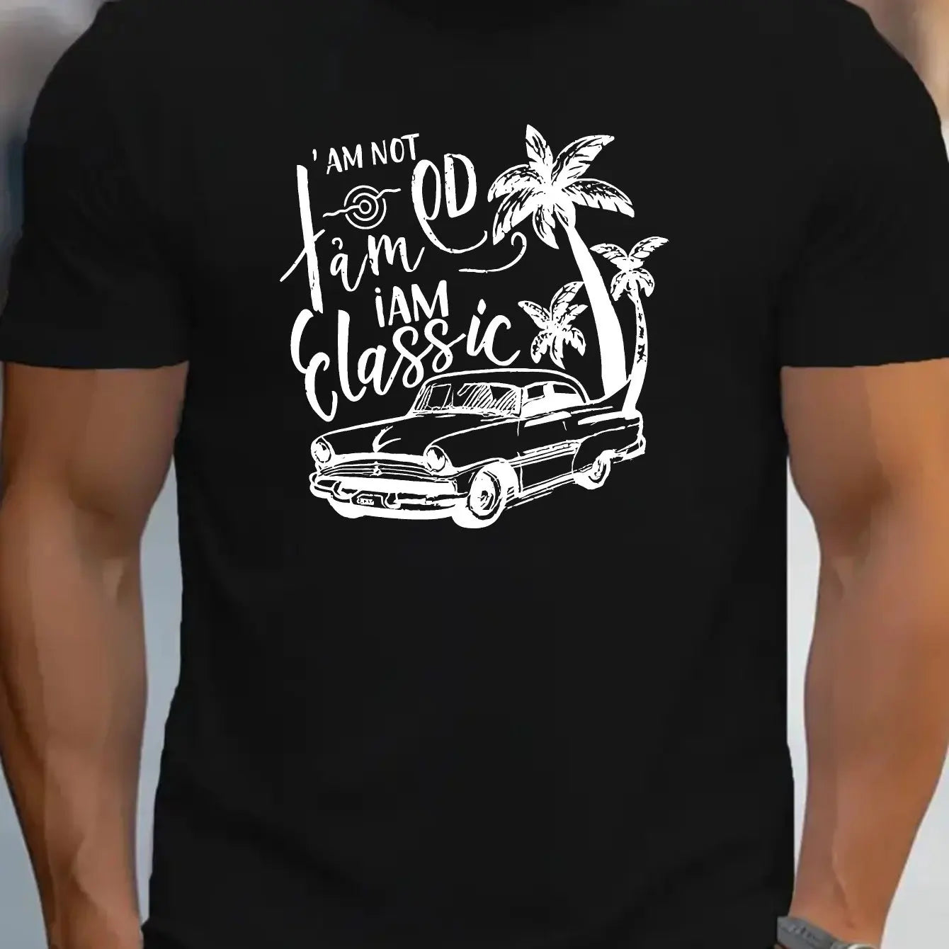 Fashion Print Cotton short-sleeved T-shirt American fashion trendy brand printed bottoming shirt for men and teenagers spring an