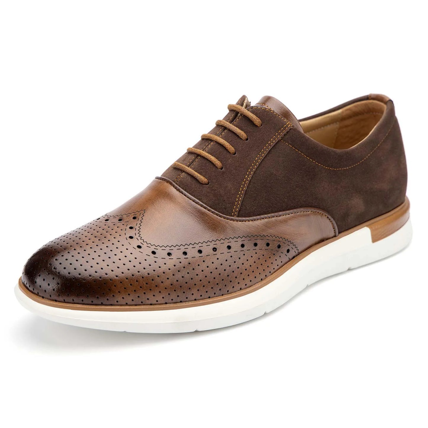 Meijiana Men Leather Lace Up Oxford Dress Shoes Casual