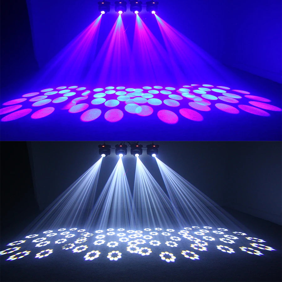 No Tax 4Pcs 100W LED Moving Head Beam Spot Stage Effect Lighting For DJ Disco Wedding Nightclube Party DMX Sound Professional