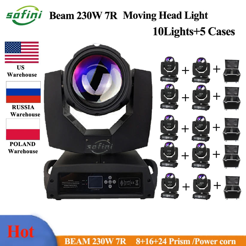 Beam 230 7R Moving Head Beam Sharpy 7R 230W Lyre Beam Light  For DJ Disco Stage Beam light Nightclub Parties Show Flightcase