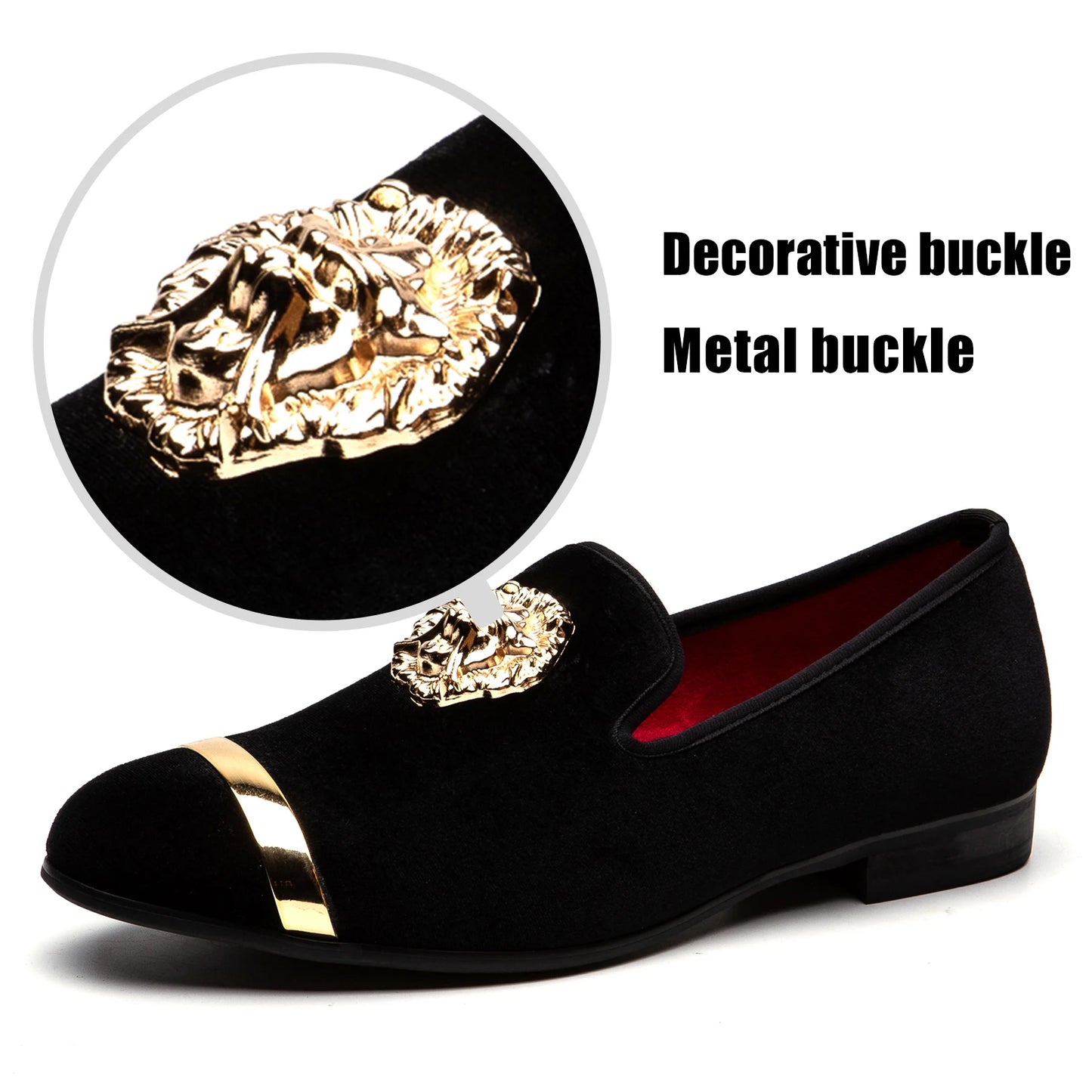 Meijiana Velvet Dress Slip On Glitter Loafers For Men