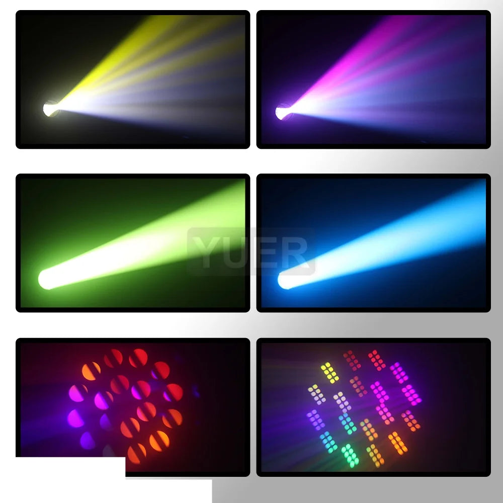 4Pcs/lot LED Moving Head Light 200W Beam+Spot+18 Rotating Prisms+Rainbow Effect Dj Dmx Stage Light Effect Light Disco Dj Bar