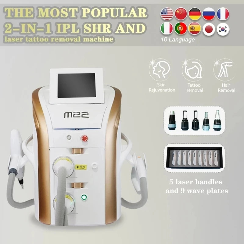 Professional M22 OPT IPL Laser Machine Acne Treatment Vascular Removal Skin Rejuvenation Hair Removal beauty salon euquipment