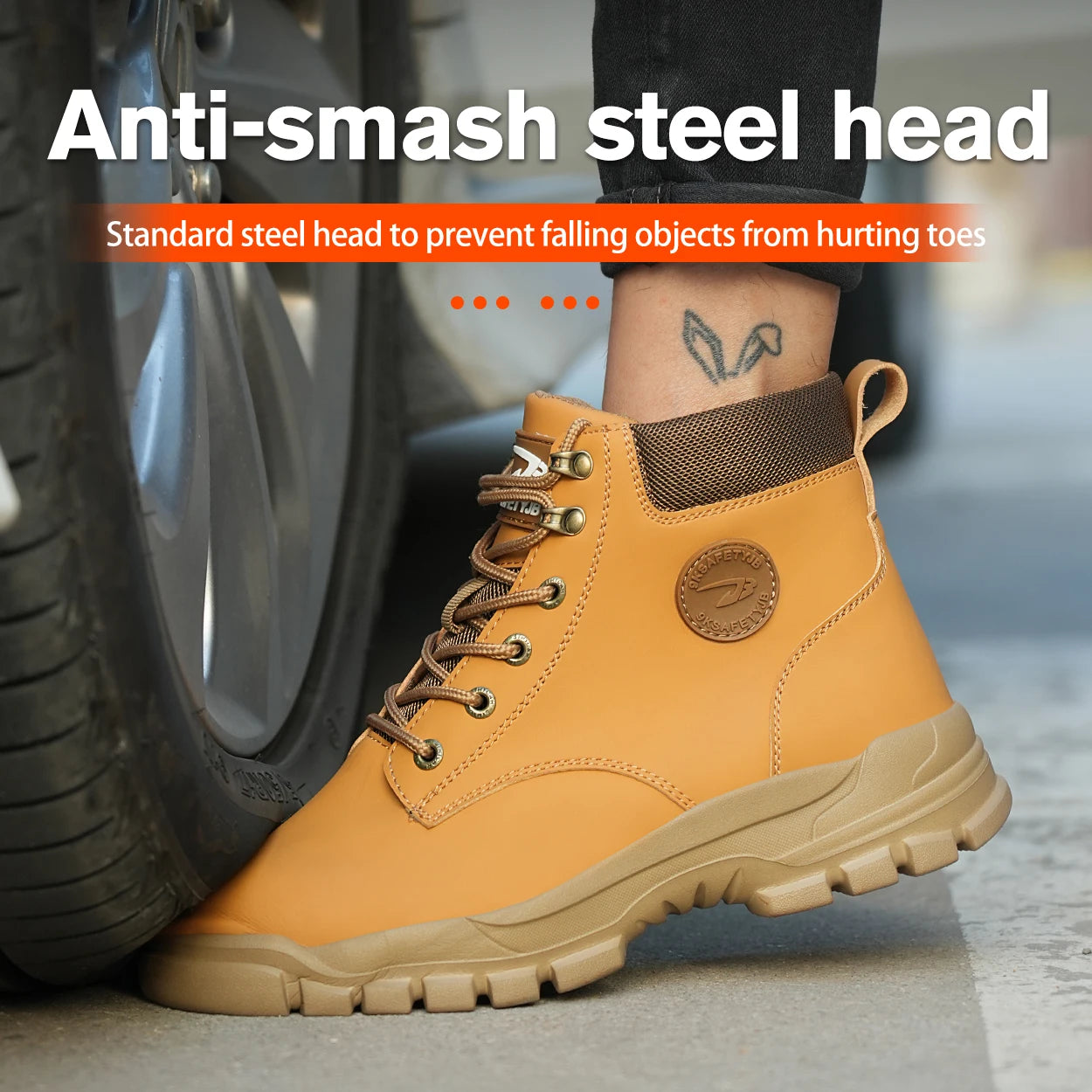 Department Name High Top PU Safety Shoes Anti Puncture