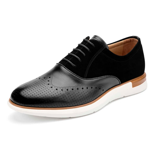 Meijiana Men Leather Lace Up Oxford Dress Shoes Casual