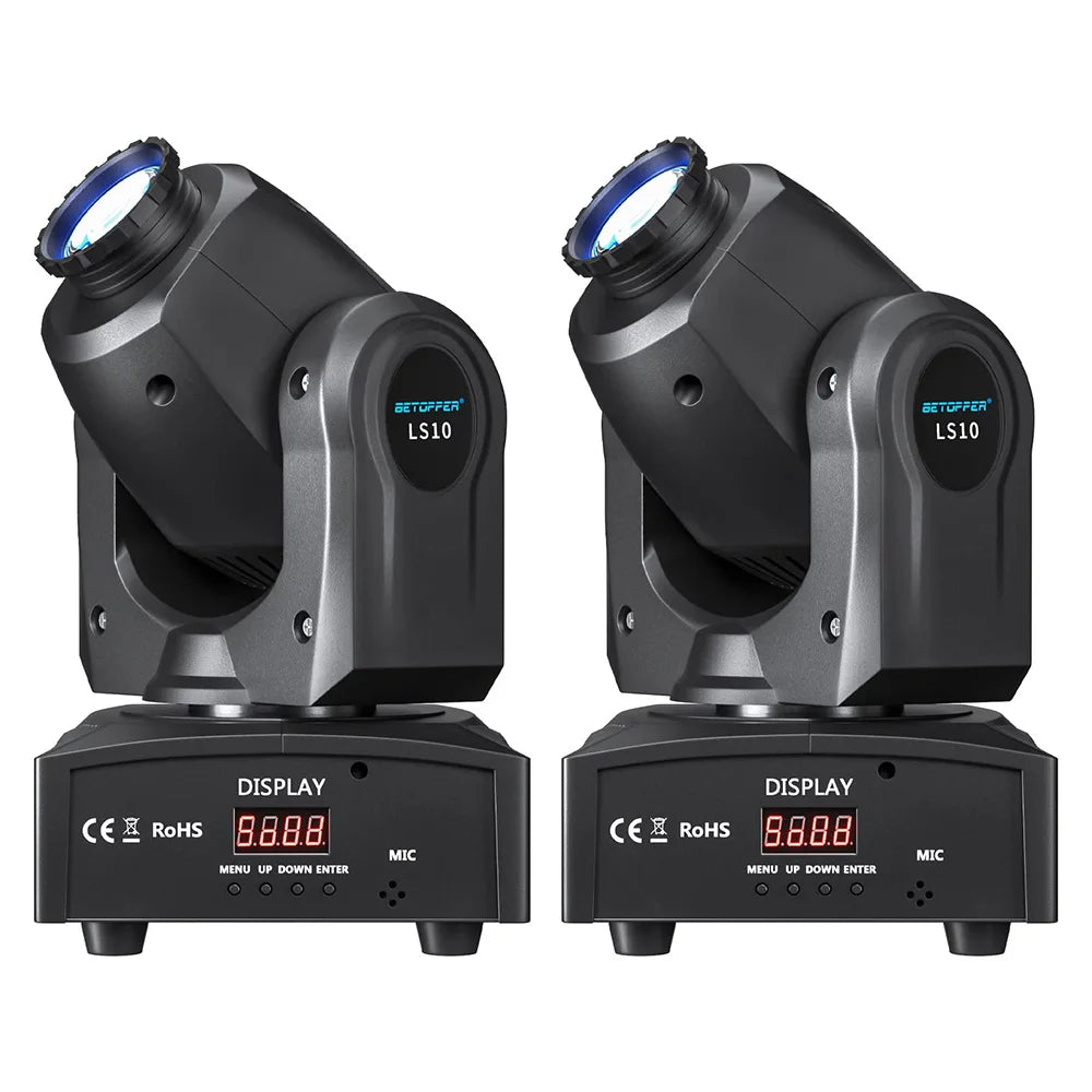 Professional Moving Head Beam LED Disco Light with 8 Gobos 9/11CH Sound/DMX DJ Lights for Stage Bars Wedding Party LS10
