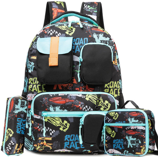 3PCS Backpacks For Boys School Backpacks For Elementary Students Ages 8-10 Kids Aesthetic Backpack Set