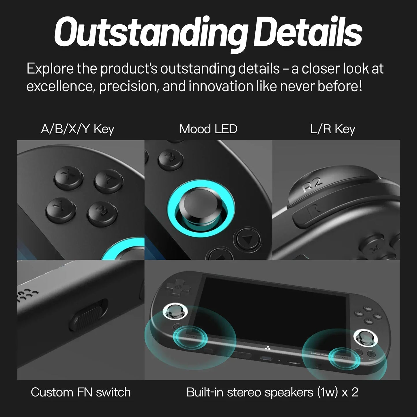 Trimui Smart Pro Handheld Game Console with 4.96 IPS Screen