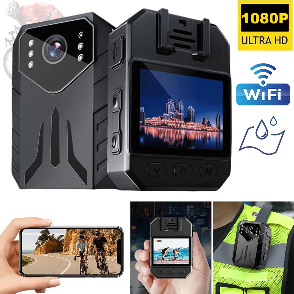 4K HD 1080P Mini Digital Camera Night Vision WiFi Camera Waterproof Video Recorder Site Enforcement Recorder for Law Enforcement