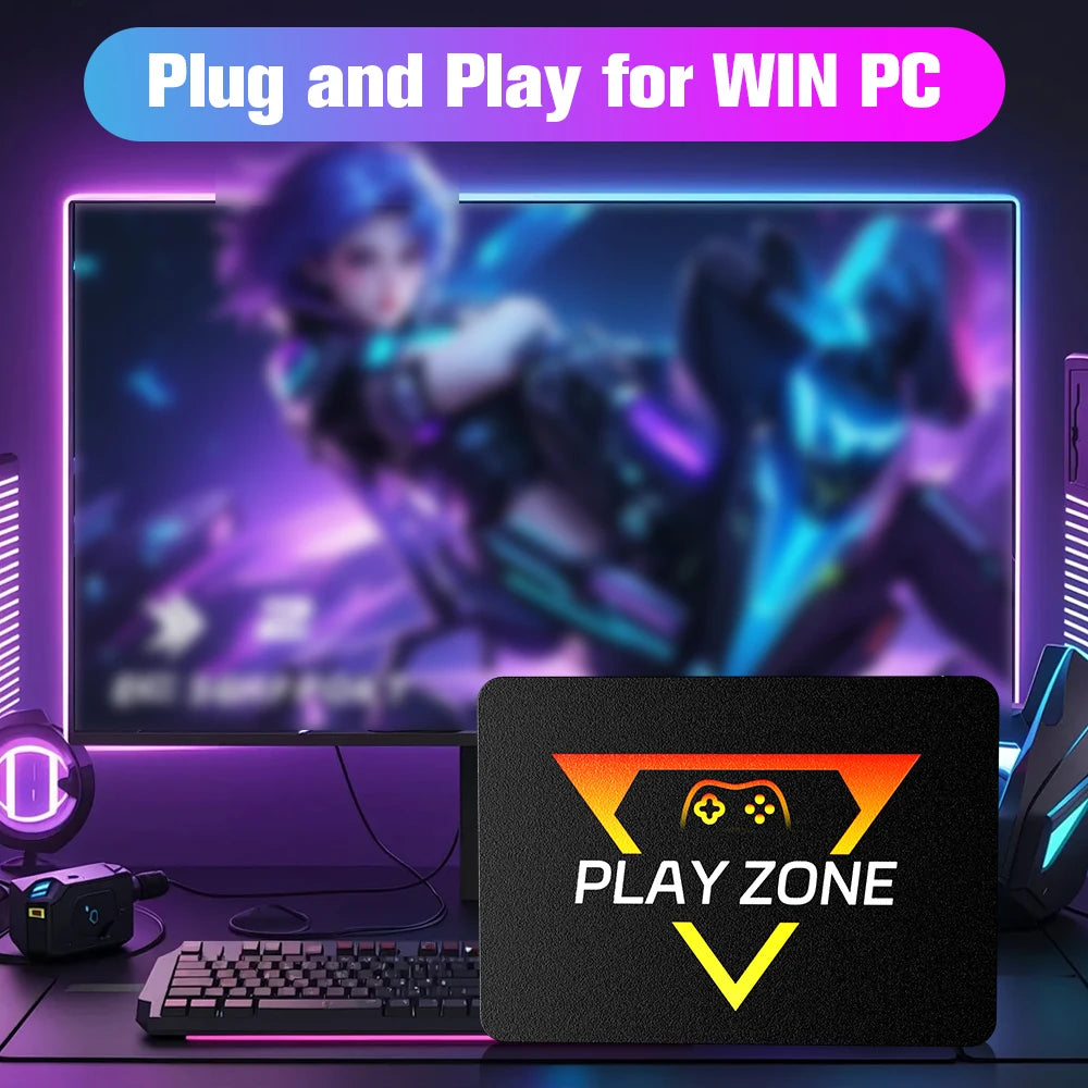 Playzone 1TB SSD Game Consoles For PS5 PS4 Xbox Switch