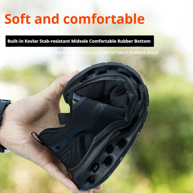 VEIGAR Mens Steel Toe Safety Shoes Puncture Proof Durable
