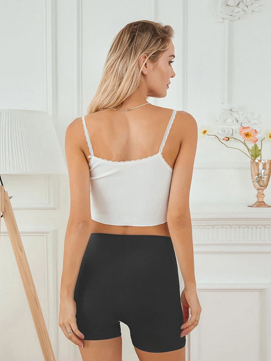 Women s High Waist Biker Shorts Stretchy Solid Color Bodycon Short Pants Summer Fashion Casual Cycling Shorts with Elastic