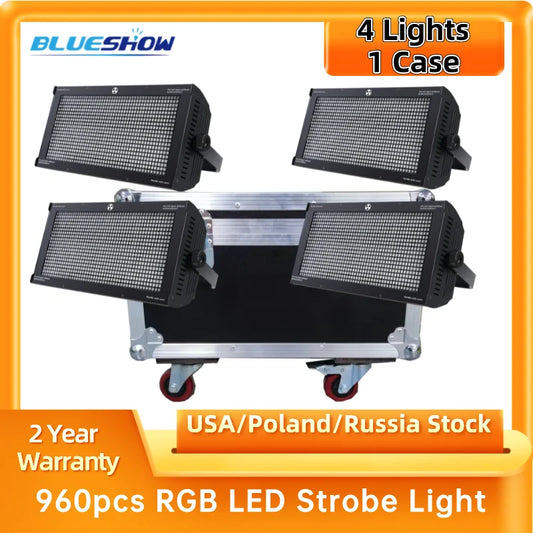 Sunny LED Strobe Light 1000w 960pcs Strobe Light DMX RGB Sound SMD5050 Led Flash Lights Disco  LED FlashLight