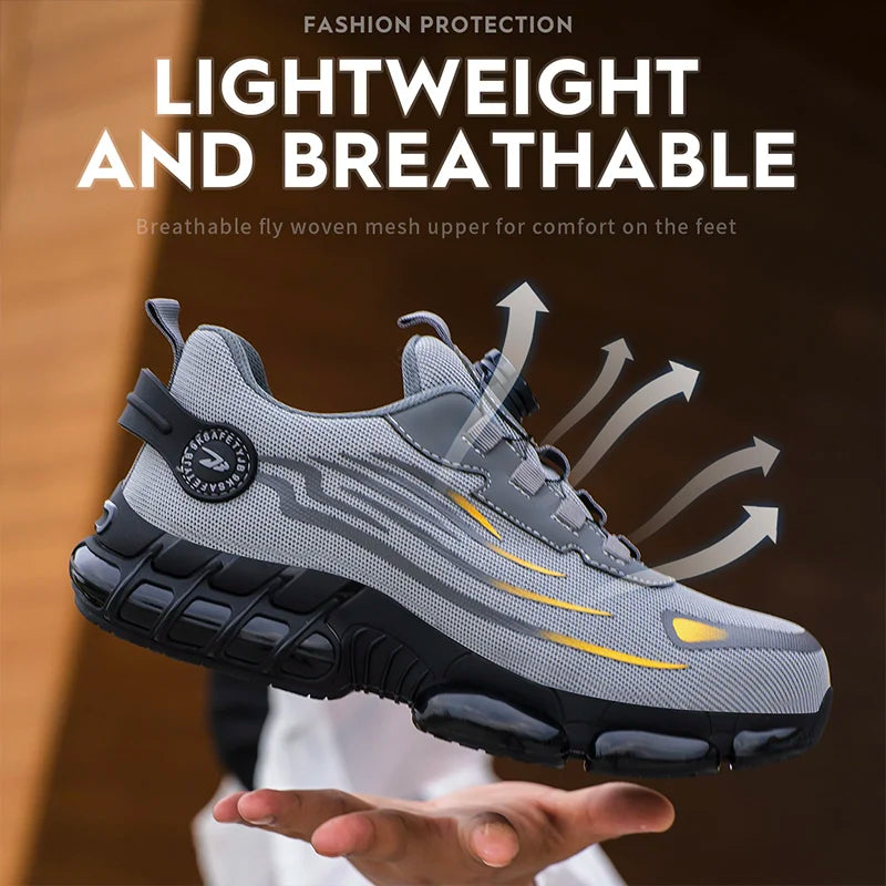 Breathable Lace Free Soft Sole Work Shoes Anti Puncture