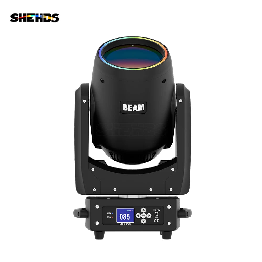 SHEHDS 2PCS 300W LED Moving Head With Flight Case DMX Beam Light With Ring For DJ Disco Wedding Stage Light Effect Professional