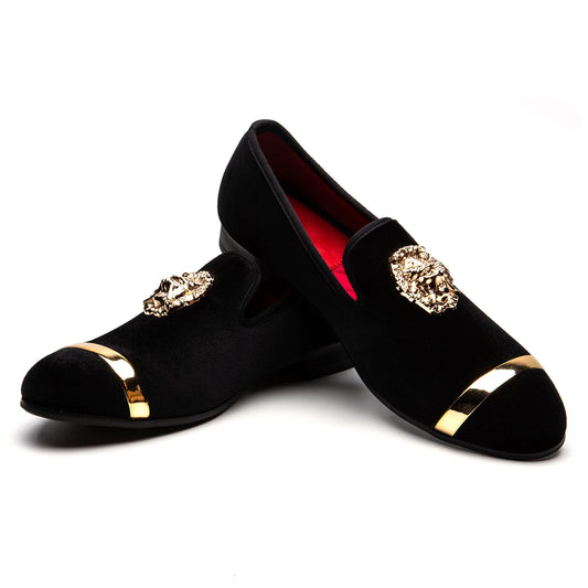 Meijiana Velvet Dress Slip On Glitter Loafers For Men