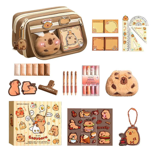 1Pc Large Capacity Pencil Case Flip Cover Stationery Pencil Bag Simple Stationery Storage bag School Office Supplies Stationery