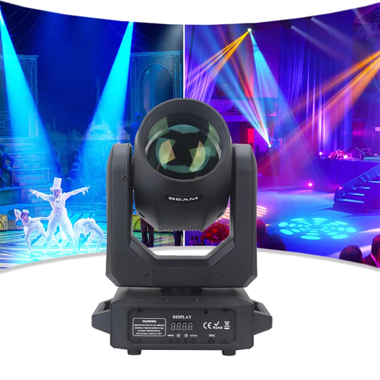 200W Party Moving Head Light LED Beam Spot 3in1 For Disco DJ Club 6+12 prism Christmas professional Party Stage Effect Light